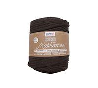 GLOREX 5 1006 16 - Makramee Cord, 500 g, 5 mm, Länge 85 m, braun, rundgestricktes Textilgarn aus 60 % Baumwolle, 40 % Viskose und Polyester, zum Häkeln, Stricken, Knüpfen und Gestalten