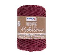Makramee Rope gedreht bordeaux 3 mm 63 m 250 g dreifädig