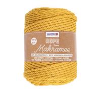 Makramee Rope 5 mm 500 g 85 m dreifädig gedreht senfgelb