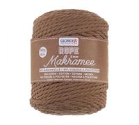 Makramee Rope 5 mm 500 g 85 m dreifädig gedreht braun