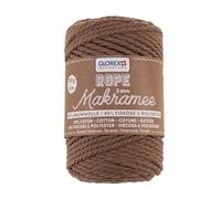 Makramee Rope 3 mm 250 g 63 m dreifädig gedreht braun