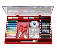 Glorex 5 2001 48 - Nähsortiment, 196 teiliges Nähset, in Kunststoffbox, mit Schere, Maßband, Nähgarn, Knöpfen, Fingerhut, Nadeln, Einfädler, BH-Verschlüsse und Sicherheitsnadeln