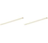 Glorex 5 2006 01 - Stricknadeln aus Bambus, 2er Set, 3,5 mm, Länge 35 cm, zum leichten und komfortablen Stricken (Packung mit 2)
