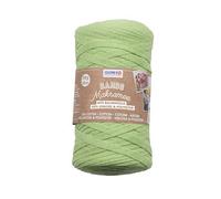 GLOREX 5 1005 03 - Bands Makramee, superweiches Textilgarn aus 60 % Baumwolle / 40 % Viskose, zum Häkeln, Stricken, Knüpfen und textilen Gestalten, 250 g, ca. 125 m, grün