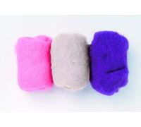 Glorex Schafwolle Rosa-Lila-Mix 3 x 10 g