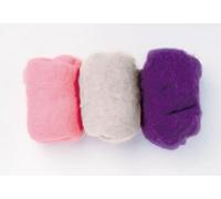 GLOREX Schafwolle, Wolle, Rot Mix, 16 x 14,5 x 5 cm, 3-Einheiten