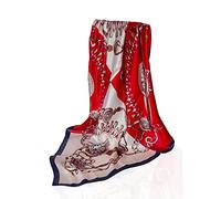GLORIS Seidenschal Rotes Quadrat 90x90cm Damen Elegante Seidentuch Haare Seidentuch Halstuch Elegant Satintuch Halstuch Bandana Tuch Kopftücher Ansatz Scarf