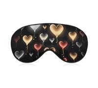 Glowing Love Schlafmaske, weich, bequem, Augenmaske mit verstellbarem Riemen, Augenabdeckung, Augenschatten für Männer und Frauen, Arbeit, Reisen