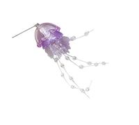 Glowing Resin Marine Charm Double Layer Qualle Pendant with Glittering for Keychains & Bag Decorations Qualle Pendant