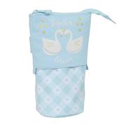 Glowlab CISNES - umwandelbares Federmäppchen aus Safta, Federmäppchen für Kinder, ideal für Schulkinder, bequem und vielseitig, Qualität und Stärke, 8 x 6 x 19 cm, Hellblau, hellblau, Estándar, Casual