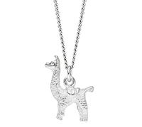 GLOWYBOX LAMA Kette 925 Sterling Silber Anhänger Charm Lama/Alpaka Geschenk Damen nickelfrei Echtschmuck Goldschmiede Handarbeit handmade Schmuck amazon ALPAKA Kinderschmuck Silber Geschenk Kommunion