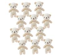 GLSTOY 12 Stück Teiliges Mini bär Anhänger aus Weichem Plüsch Niedliche Kleine Kuscheltier Dekorationen für Zuhause Charmante Mini bären Schlüsselanhänger als Geschenk und