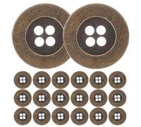 GLSTOY 20 Stück Kupfer Vintage Knöpfe mit 4 Löchern Einfache und Dekorative Nähknöpfe für Kleidung und Gürtel für Selbstgemacht Nähprojekte und Geburtstagsgeschenke