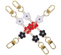 GLSTOY 3 Stück Teiliges Bag Extender mit Dekorativer Metallkette Verlängerung für Handtaschenriemen Verstellbar für Schulter Crossbody Taschen in Schwarz Rot Weiß