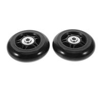 GLSTOY Ersatzrad Gepäckrollen 2 Stück Geräuschlose Kofferrollen aus Metall Gummi für Reisekoffer und Kinderroller mit Einfacher Montage 76mm X 24mm