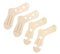 GLSTOY Handgefertigte Sockenschablonen 2 Paar Verstellbar mit Glatter Oberfläche für Gestrickte Socken Herz und Stern Design Multifunktional für Strickzubehör und Sockensortierhilfe