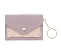 GLSTOY Kleine Leder Münzbörse mit Schlüsselanhänger Portabel und Robust für Damen und Herren Leichtes Portemonnaie mit Druckknopfverschluss Familie und Freunde