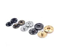 GLSTOY Metall Druckknöpfe aus Kupfer Unsichtbare Runde Metallknöpfe in Schwarz () für Pullover Hemden Selbstgemacht Nähen