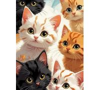 GLTEYACO Erwachsene Kreuzstich Stickpackungen Katze 11CT Stickvorlagen Stickbilder Zum Vorgedruckt Starter Set FüR AnfäNger 40X50 cm