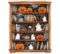 GLTEYACO Kreuzstich Vorgedruckt Set Halloween-Kürbismann 11CT Kreuzstich Stickpackungen DIY Stickbilder für Anfänger Home Decor-40x50 cm