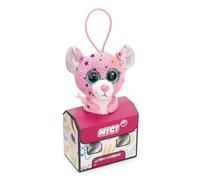 Glubschis Schultüte Schulranzen Kuscheltier Anhänger 9 cm, Maus Miss Mausie als Back to School Geschenk, Schlüsselanhänger mit großen Glitzeraugen (Miss Mausie)