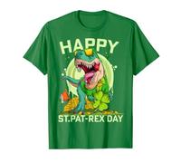 Glücklicher St. Pat Trex Day Lustiger Saint Patricks Day Dino Boy T-Shirt