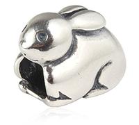 Glückshase-Anhänger, 925er Sterlingsilber, für Pandora-Bettelarmbänder hase