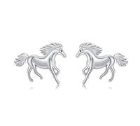 Glückspferd Ohrringe aus Sterlingsilber hypoallergene Pferde Ohrstecker für Frauen Western Pferdeschmuck Geschenke für Pferdeliebhaber