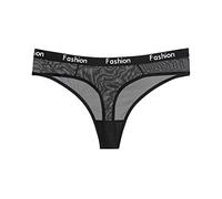 Glücksvogel Damen Spitze String Tanga Sexy Unterwäsche Baumwoll Damen Hipster Slips Niedrige Taille Unterhosen Thongs Underwear Große Größen Höschen Panties für Frauen (S)