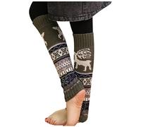 Glücksvogel Damen Stulpen Weihnachten Vintage Winter Beinwärmer Stricken Häkelarbeit Lange Böhmischer Pulswärmer Leg Warmers 80er Jahre Stiefel Boot Abdeckung Knit Crochet Socken Weihnachtsstrumpf