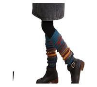 Glücksvogel Damen Stulpen Weihnachten Vintage Winter Beinwärmer Stricken Häkelarbeit Lange Böhmischer Pulswärmer Leg Warmers 80er Jahre Stiefel Boot Abdeckung Knit Crochet Socken Weihnachtsstrumpf