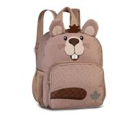Glühwürmchen Kinderrucksack „Ella“ - süßer Tier-Rucksack für Kinder ab 3 Jahren mit Hauptfach, Vortasche & Steckfächern - ideal für Kindergarten, Ausflüge & Freizeit (Biber)