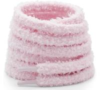 Glvomazty 1 Paar Flach Plüsch Schnürsenkel, 10mm Breit, Dicke Flauschige Schnürsenkel für Turnschuhe, Sportschuhes, Laufschuhes Freizeitschuhe 120cm Rosa