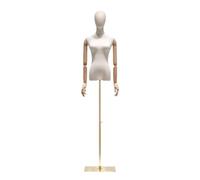 GMBAYUE Schaufensterpuppe Körper Weiblich, Mannequin Kleiderpuppe Torso mit Verstellbarer Höhe, Kleidungs-Display-Modell Zum Nähen von Kleidung, Schmuck