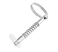 GMBYLBY 1 Stück Marine Sicherheitsnadeln, Schnellspannstift mit und Feder, Edelstahl Bimini Top Pin, Marine Hardware, Silber