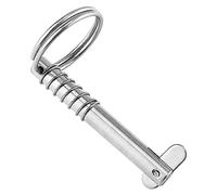 GMBYLBY 1 Stück Marine Sicherheitsnadeln, Schnellspannstift mit und Feder, Edelstahl Bimini Top Pin, Marine Hardware, Silber