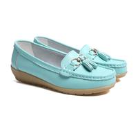 GMDLSK Damen Loafer Mokassins Slippers Leder Bequeme Flache Beiläufig Arbeit Schuhe Bootsschuhe rutschfeste Klassische Niedrige für Damen