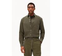 GMT DYE LEINEN-LANGARMHEMD | Leinen-Mix - oliv (M)