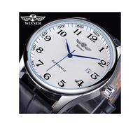(GMT1131-3) Winner Retro Classic Design Kalender Braunes Armband Blaue Zeiger Herrenmode Automatikuhr