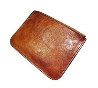 GMVZGQW Mini-Gürteltasche mit Reißverschluss, Leder, kleiner Ausweishalter, Führerschein-Holster, Reisepass, Brieftasche, Handyetui für Ausflüge, L-braun, Einheitsgröße