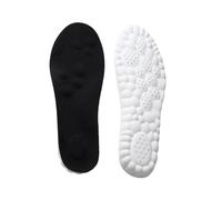 GNALIA Gel Einlegesohlen Herren Damen Orthopädische Einlagen Sport Alltag Atmungsaktiv Stoßdämpfend Arbeitsschuhe Weiß Schwarz 45-46 1 Paar