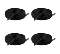 GNALIA Schnürsenkel Flach, 2 Paar 4 Stück Schwarz 4.5Mm Breite 120Cm Lang Reißfest, Für Wanderschuhe Arbeitsschuhe