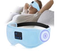 GNEGNI LIFE Bluetooth Schlafmaske mit Kopfhörer, Bequeme 3D Schlafmaske für Seitenschläfer, Verdunkelung & kein Augendruck, Waschbare Augenmaske Bluetooth 5.4 für Schlafen, Reisen & Insomnia (Blau)