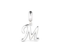 GNOCE 925 Sterling Silber Buchstabe M Dangling kit DIY Charm Anhänger ideal für Armband oder Halskette Jubiläumsversprechen Damen/Frauen/Mädchen