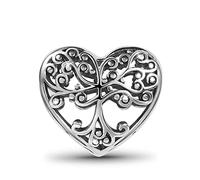 GNOCE Baum des Lebens Charms Anhänger Bead Liebe Herz Armband Lebensbaum Schmuck Geburtstag Jubiläums Geschenk für Frauen Damen Frau Mutter