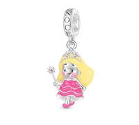 GNOCE Charm Anhänger Wicked Glinda die gute Hexe Anhänger S925 Sterling Silber Charm Perlen für Armband Halskette Schmuck Geschenk für Fans
