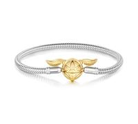 GNOCE Charm Armband Harry Potter Goldener Schnatz Basis Schlangen Armband Verblasst nicht Einzigartiger Metall Schlangenkette Bettelarmband für Damen Herren Basis Armband (21 Zentimeter)