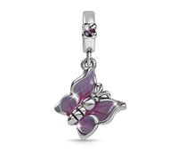 GNOCE Damen-Charm-Anhänger Schmetterling Charm Club 925 Sterling Silber Fit Armband/Halskette Für Mädchen Kinder Damen Baby Geschenkidee