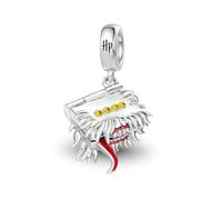 GNOCE Harry Potter Hedwig,Sorting Hat,Deathly Hallows Charm 925 Sterling Silver Pendant Dangle Charm Fit Bracelet for Women Wife Daughter Jewellery Gift (Monsterbuch)