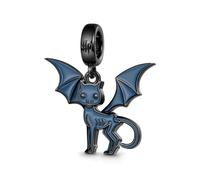 GNOCE Harry Potter Hedwig,Sorting Hat,Deathly Hallows Charm 925 Sterling Silver Pendant Dangle Charm Fit Bracelet for Women Wife Daughter Jewellery Gift (Thestral Geflügeltes Skelett Pferd)